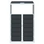 Anthracite steel garbage container shed 72x81x115 cm by , Waste container supports - Ref: Foro24-4006173, Price: 109,25 €, Di...
