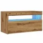 TV stand with LED lights, oak wood artisan 75x35x40 cm by , TV Furniture - Ref: Foro24-856317, Price: 52,10 €, Discount: %
