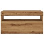 Mueble de TV luces LED madera roble artisan 75x35x40 cm de , Muebles TV - Ref: Foro24-856317, Precio: 55,77 €, Descuento: %