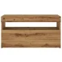 TV stand with LED lights, oak wood artisan 75x35x40 cm by , TV Furniture - Ref: Foro24-856317, Price: 52,10 €, Discount: %