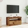 TV stand with LED lights, aged engineered wood, 75x35x40 cm by , TV Furniture - Ref: Foro24-856315, Price: 51,92 €, Discount: %