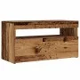 TV stand with LED lights, aged engineered wood, 75x35x40 cm by , TV Furniture - Ref: Foro24-856315, Price: 51,92 €, Discount: %