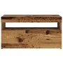 TV stand with LED lights, aged engineered wood, 75x35x40 cm by , TV Furniture - Ref: Foro24-856315, Price: 51,92 €, Discount: %