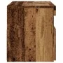 TV stand with LED lights, aged engineered wood, 75x35x40 cm by , TV Furniture - Ref: Foro24-856315, Price: 51,92 €, Discount: %