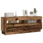 TV stand with LED lights, aged engineered wood, 100x35x40 cm by , TV Furniture - Ref: Foro24-856355, Price: 94,07 €, Discount: %