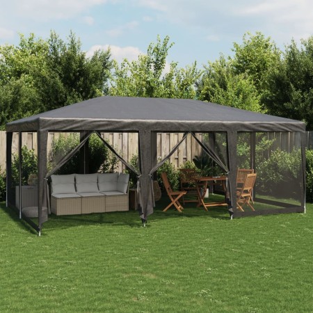 Carpa para fiestas 10 paredes de malla HDPE gris antracita 6x4m de , Tiendas de campaña - Ref: Foro24-4010069, Precio: 180,41...