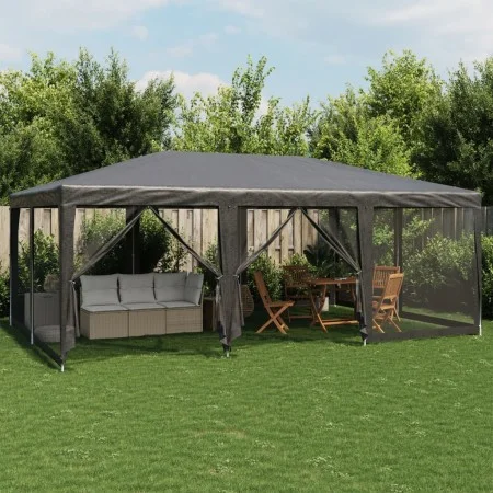 Partyzelt mit 10 Wänden aus anthrazitgrauem HDPE-Netzstoff 6x4m. von , Zelte - Ref: Foro24-4010069, Preis: 177,25 €, Rabatt: %