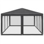Party tent with 10 walls made of anthracite grey HDPE mesh, 6x4m. by , tents - Ref: Foro24-4010069, Price: 180,41 €, Discount: %