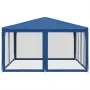 Partyzelt mit 8 blauen HDPE-Mesh-Wänden 4x4 m. von , Zelte - Ref: Foro24-4010062, Preis: 127,82 €, Rabatt: %