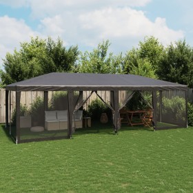 Party tent with 12 walls made of anthracite gray HDPE mesh, 8x4m. by , tents - Ref: Foro24-4010074, Price: 218,97 €, Discount: %