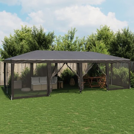 Partyzelt mit 12 Wänden aus anthrazitgrauem HDPE-Netzstoff 8x4m. von , Zelte - Ref: Foro24-4010074, Preis: 218,97 €, Rabatt: %