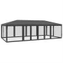 Party tent with 12 walls made of anthracite gray HDPE mesh, 8x4m. by , tents - Ref: Foro24-4010074, Price: 213,31 €, Discount: %