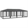 Party tent with 12 walls made of anthracite gray HDPE mesh, 8x4m. by , tents - Ref: Foro24-4010074, Price: 213,31 €, Discount: %