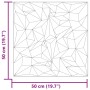 Wandpaneele 12 Stück XPS Amethyst Grau 50x50 cm 3 m² von , Wandverkleidung - Ref: Foro24-4100051, Preis: 38,48 €, Rabatt: %