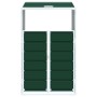 Green steel garbage container shed 72x81x115 cm by , Waste container supports - Ref: Foro24-4006171, Price: 125,80 €, Discoun...