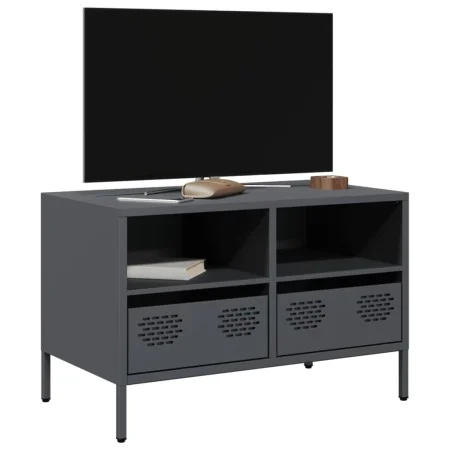 TV stand made of cold-rolled anthracite steel, measuring 68x39x43.5 cm. by , TV Furniture - Ref: Foro24-851318, Price: 69,20 ...