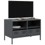 TV stand made of cold-rolled anthracite steel, measuring 68x39x43.5 cm. by , TV Furniture - Ref: Foro24-851318, Price: 69,20 ...
