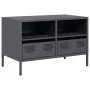TV stand made of cold-rolled anthracite steel, measuring 68x39x43.5 cm. by , TV Furniture - Ref: Foro24-851318, Price: 69,20 ...