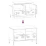 TV stand made of cold-rolled anthracite steel, measuring 68x39x43.5 cm. by , TV Furniture - Ref: Foro24-851318, Price: 69,20 ...