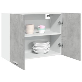 Hängender Schrank aus grauem Beton-Sperrholz 80x31x60 cm. von , Küchenschränke - Ref: Foro24-856109, Preis: 62,56 €, Rabatt: %