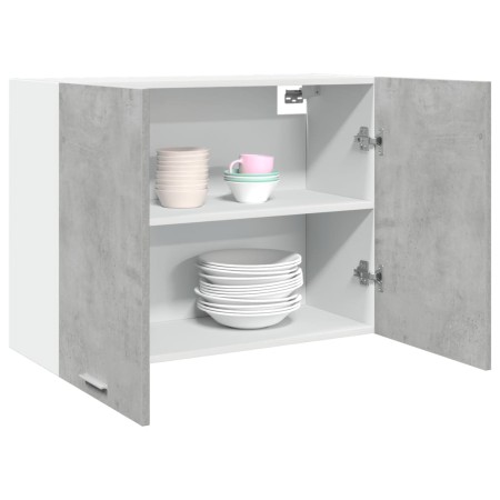 Hängender Schrank aus grauem Beton-Sperrholz 80x31x60 cm. von , Küchenschränke - Ref: Foro24-856109, Preis: 62,56 €, Rabatt: %