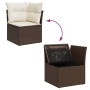 Set of 6 garden sofas and brown synthetic rattan cushions by , Garden sets - Ref: Foro24-3326144, Price: 414,39 €, Discount: %