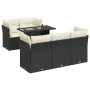 Set de sofás de jardín 6 piezas y cojines ratán sintético negro de , Conjuntos de jardín - Ref: Foro24-3326097, Precio: 439,4...
