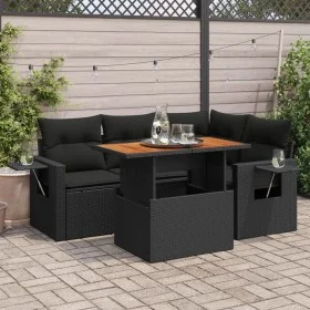 5-piece garden furniture set with black synthetic rattan cushions by , Garden sets - Ref: Foro24-3327142, Price: 415,45 €, Di...