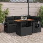 Gartenmöbel-Set 5-teilig mit schwarzen Polstern aus synthetischem Rattan von , Gartensets - Ref: Foro24-3327142, Preis: 414,8...