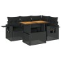Gartenmöbel-Set 5-teilig mit schwarzen Polstern aus synthetischem Rattan von , Gartensets - Ref: Foro24-3327142, Preis: 414,8...