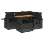 Set de muebles de jardín 5 pzas y cojines ratán sintético negro de , Conjuntos de jardín - Ref: Foro24-3327142, Precio: 416,1...