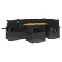 6-piece garden sofa set with black synthetic rattan cushions by , Garden sets - Ref: Foro24-3327149, Price: 473,92 €, Discoun...
