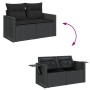 Garden sofa set with 9-piece black synthetic rattan cushions by , Garden sets - Ref: Foro24-3327163, Price: 699,49 €, Discoun...