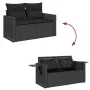 Garden sofa set with 9-piece black synthetic rattan cushions by , Garden sets - Ref: Foro24-3327163, Price: 713,22 €, Discoun...