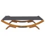 Liege mit anthrazitgrauem, gebogenem Holzdach 165 x 188,5 x 46 cm von vidaXL, Betten im Freien - Ref: Foro24-313950, Preis: 2...