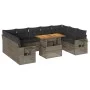 Gartensofa-Set und Kissen, 10-teilig, aus grauem Kunst-Rattan. von , Gartensets - Ref: Foro24-3327196, Preis: 663,32 €, Rabat...