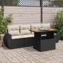 Gartenmöbel-Set 5-teilig mit schwarzen Polstern aus synthetischem Rattan von , Gartensets - Ref: Foro24-3327206, Preis: 360,9...