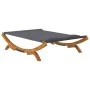 Liege mit anthrazitgrauem, gebogenem Holzdach 165 x 188,5 x 46 cm von vidaXL, Betten im Freien - Ref: Foro24-313950, Preis: 2...