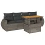 Garden sofa set with 5-piece synthetic rattan gray cushions by , Garden sets - Ref: Foro24-3327210, Price: 370,88 €, Discount: %
