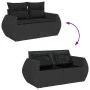6-piece garden sofa set with black synthetic rattan cushions by , Garden sets - Ref: Foro24-3327212, Price: 468,84 €, Discoun...