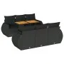 Set de sofás de jardín 7 pzas con cojines ratán sintético negro de , Conjuntos de jardín - Ref: Foro24-3327219, Precio: 527,7...