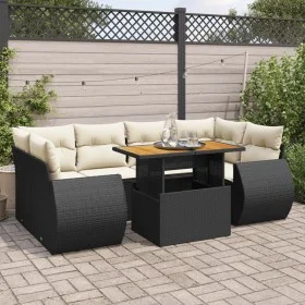 7-piece garden sofa set with black synthetic rattan cushions by , Garden sets - Ref: Foro24-3327227, Price: 504,26 €, Discoun...