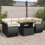 Gartensofa-Set, 7-teilig, mit schwarzen Polstern aus synthetischem Rattan von , Gartensets - Ref: Foro24-3327227, Preis: 504,...