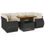 Set de sofás de jardín 7 pzas con cojines ratán sintético negro de , Conjuntos de jardín - Ref: Foro24-3327227, Precio: 502,4...