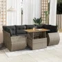 7-piece garden sofa set with gray synthetic rattan cushions by , Garden sets - Ref: Foro24-3327231, Price: 507,76 €, Discount: %