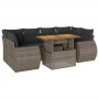 7-piece garden sofa set with gray synthetic rattan cushions by , Garden sets - Ref: Foro24-3327231, Price: 507,20 €, Discount: %