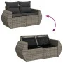 7-piece garden sofa set with gray synthetic rattan cushions by , Garden sets - Ref: Foro24-3327231, Price: 507,76 €, Discount: %