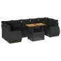 Garden sofa set with 8 pieces of black synthetic rattan and cushions. by , Garden sets - Ref: Foro24-3327233, Price: 553,62 €...