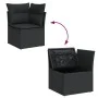 Garden sofa set with 8 pieces of black synthetic rattan and cushions. by , Garden sets - Ref: Foro24-3327233, Price: 553,62 €...