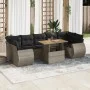 Set of garden sofas and cushions 8 pieces synthetic rattan gray by , Garden sets - Ref: Foro24-3327238, Price: 554,47 €, Disc...